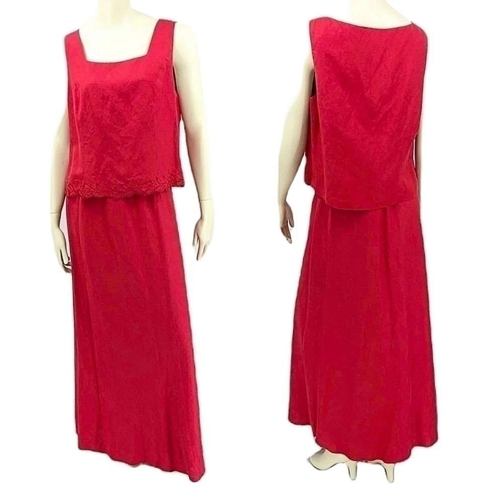 Adrianna Papell Women's 16 Pink Lined Skirt Set - Picture 1 of 11
